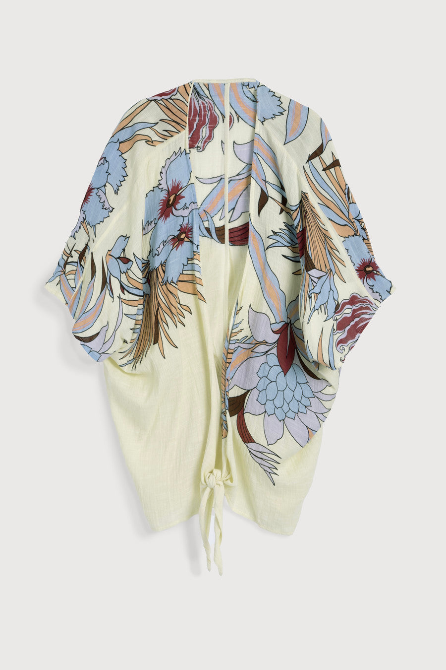 Wildflower Tie Front Kimono - Floral Printed Lightweight Cover Up for Women - Perfect for Beach, Pool, and Summer Outfits