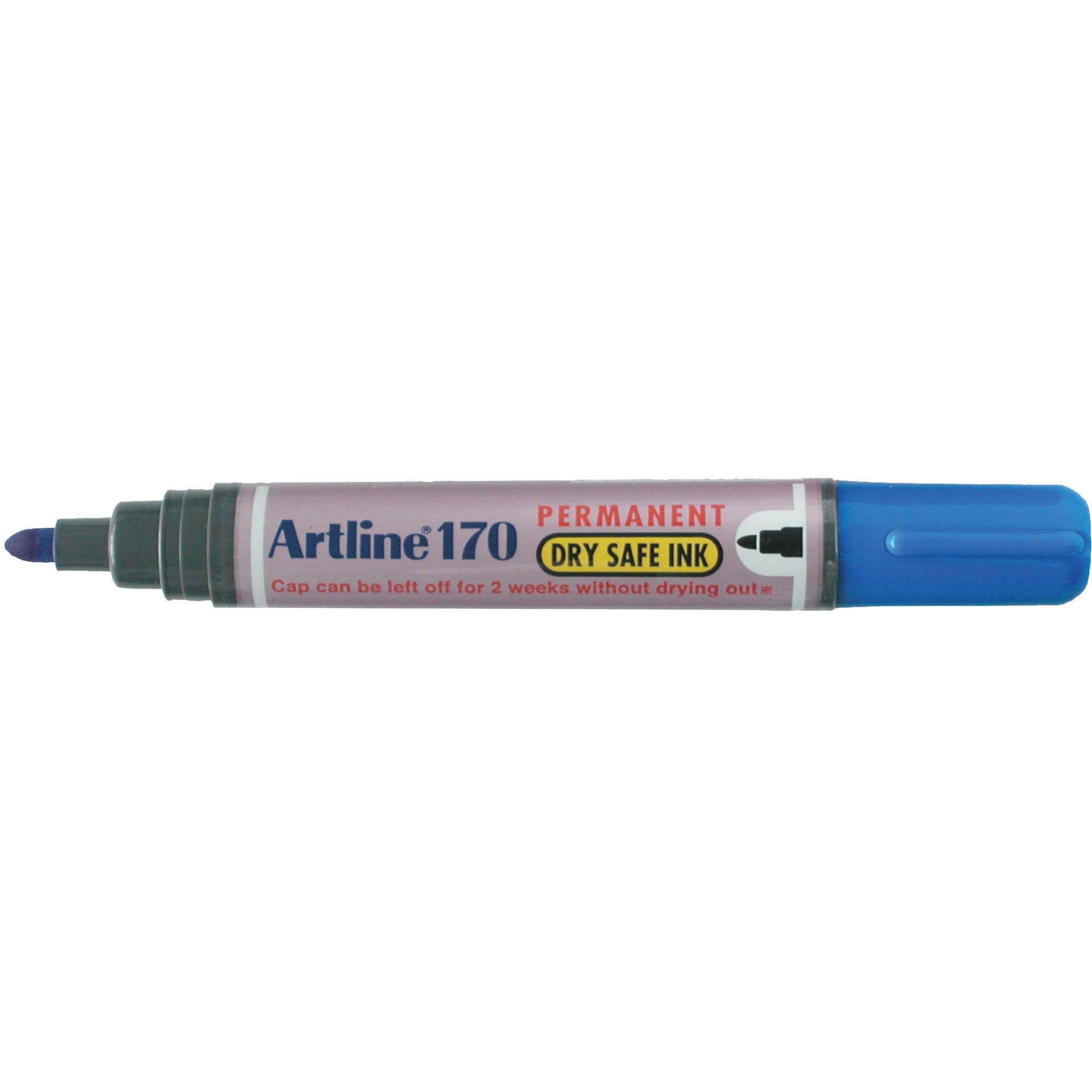 Artline 170 Permanent Marker Fine Tip Blue - Pack of 12 - Ideal for Office, School & Home Use - Waterproof & Fade-Resistant Writing Tools