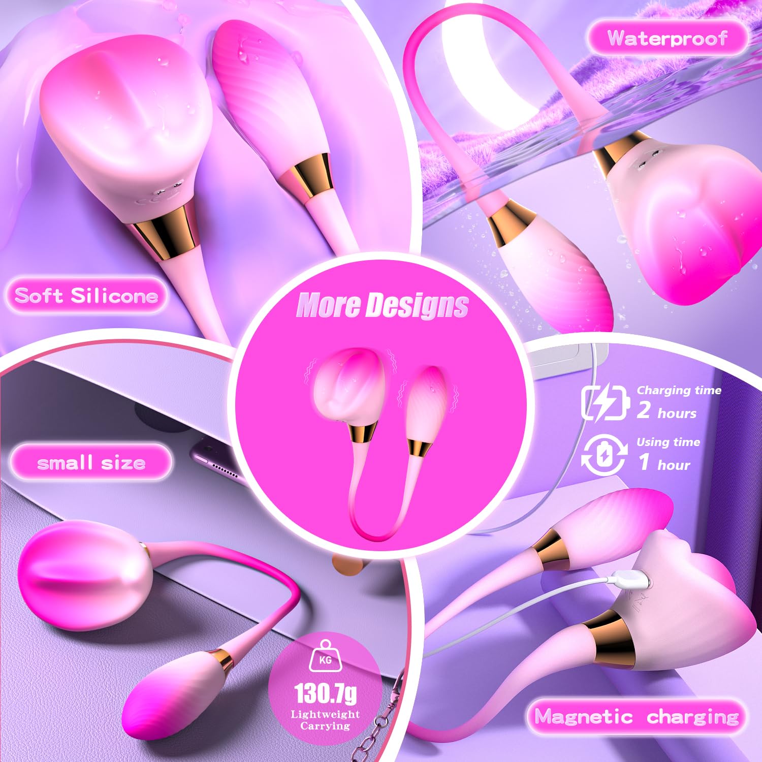 Premium Bullet Vibrator for Women - 10 Powerful Vibration Modes & Dual Motor Clitoral/G-Spot Stimulator - Rechargeable Waterproof Egg Vibrator for Couples Play, Solo Pleasure & Sensual Massage