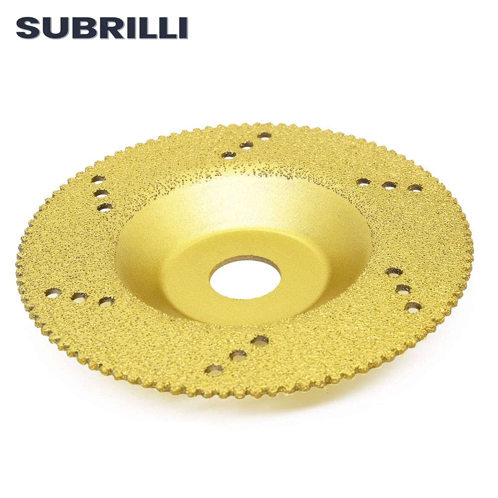 4 Inch Diamond Grinding Cup Wheels 3-Pack - Vacuum Brazed Concrete Cutting Saw Blades for Angle Grinder - Perfect for Concrete Surface Grinding, Masonry Work & DIY Home Renovation Projects