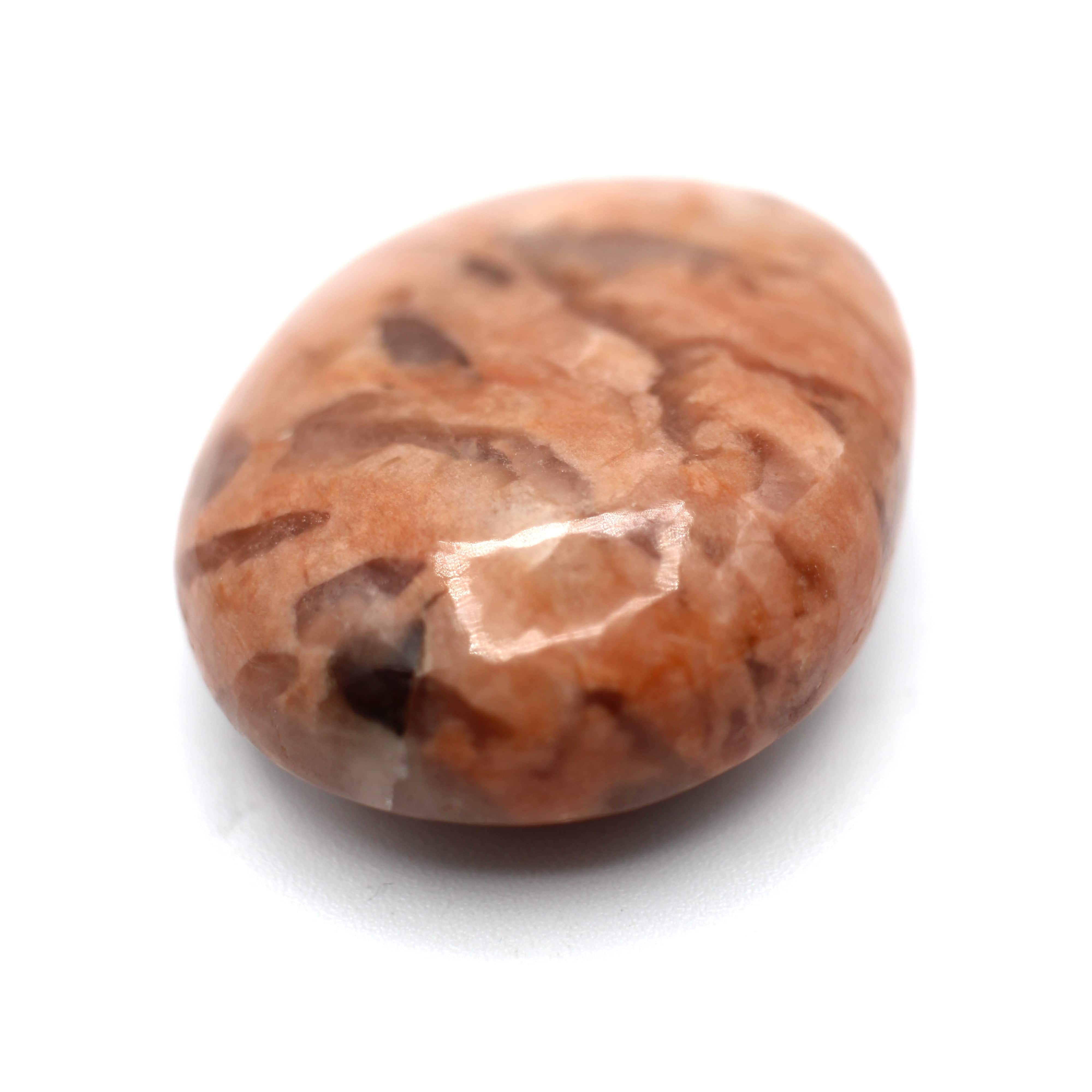 Canadian Peach Moonstone Palm Stone - Healing Crystal for Meditation, Stress Relief & Energy Balancing - Perfect for Yoga, Reiki & Spiritual Practices