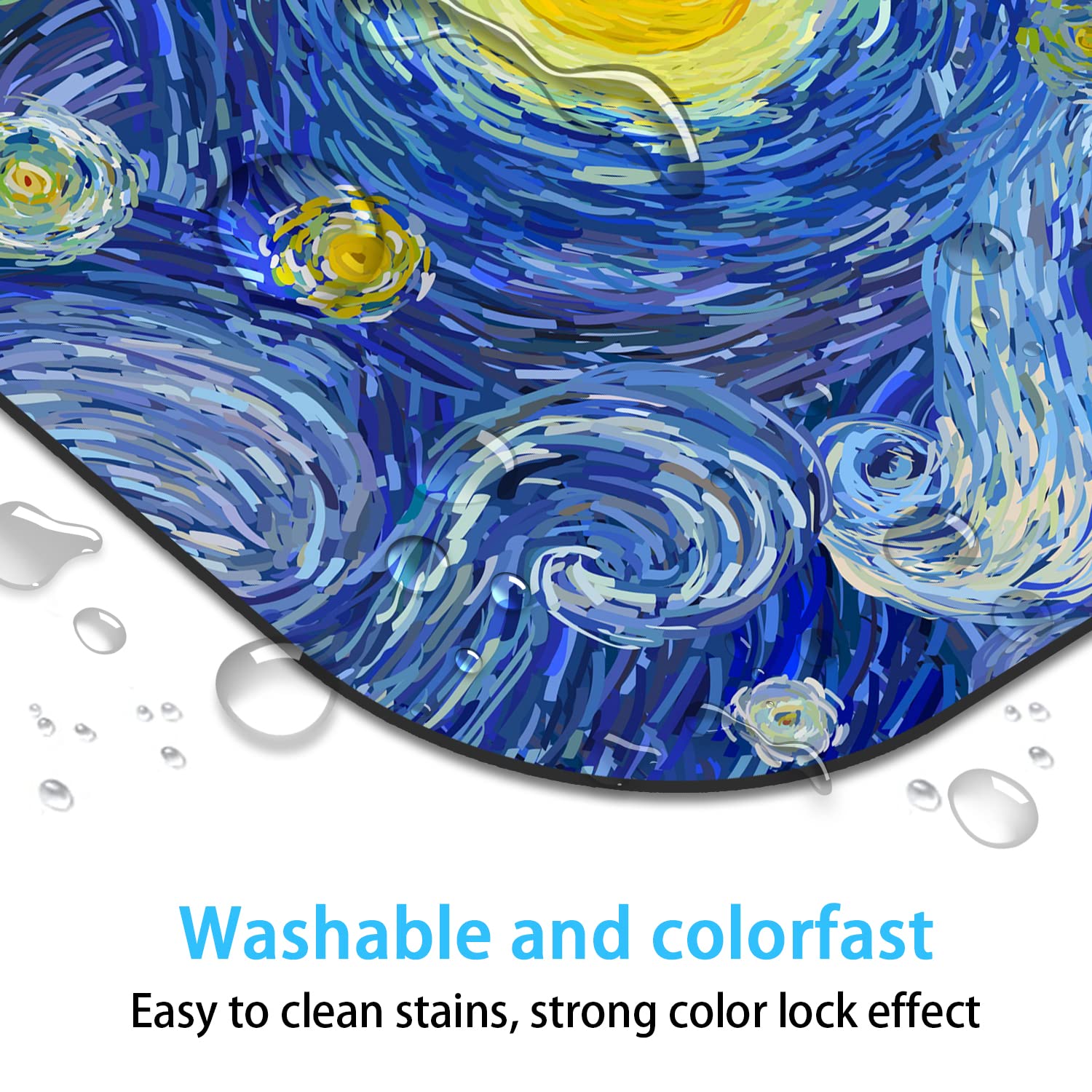 6 x 7 Inch Small Mouse Pad for Laptop - Non-Slip Rubber Base & Waterproof Surface - Perfect for Wireless Mouse, Home Office, and Travel - Abstract Night Sky Design - Ideal for Work Desks, Gaming Setups, and Coffee Shop Use