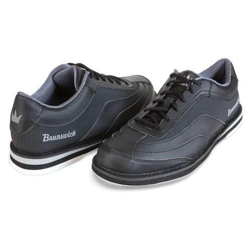 Brunswick Men's Rampage Interchangeable Black Left-Hand Bowling Shoes - Perfect for League Play & Tournament Bowling