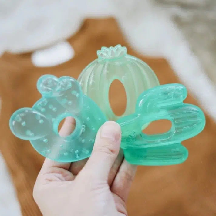Itzy Ritzy Cutie Coolers - 3 Pack Water Filled Teething Toys for Babies | Soothing Relief for Sore Gums | Perfect for Home, Travel & Daycare Use