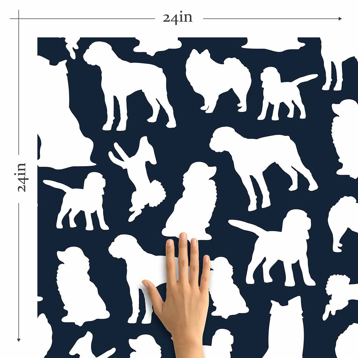 Blue Dog Peel and Stick Removable Wallpaper 3054 - Self-Adhesive Decorative Wall Covering for Nursery, Kids Room & Home Decor