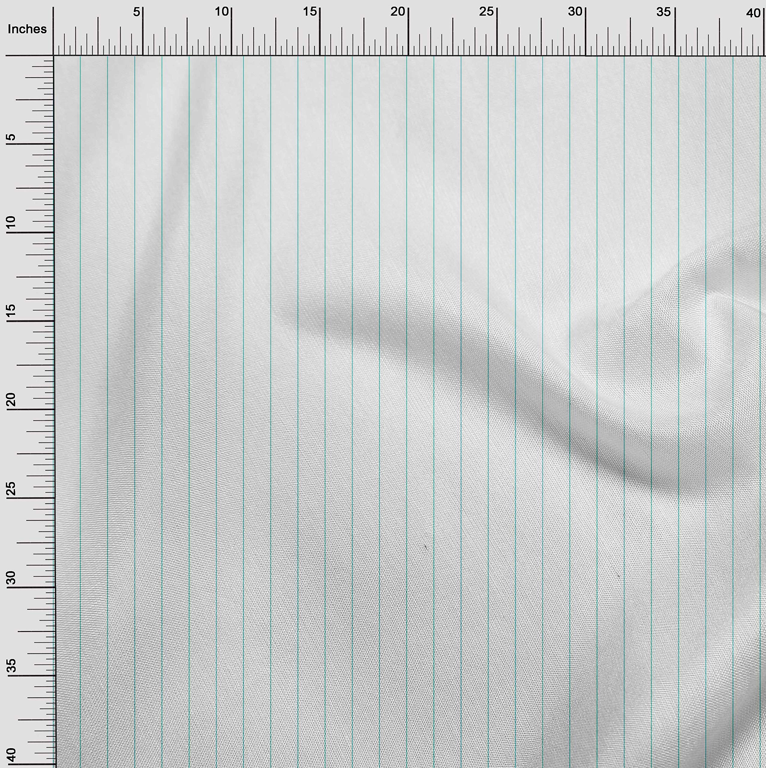 Premium 100% Cotton Jersey White Fabric with Pin Stripe - 58