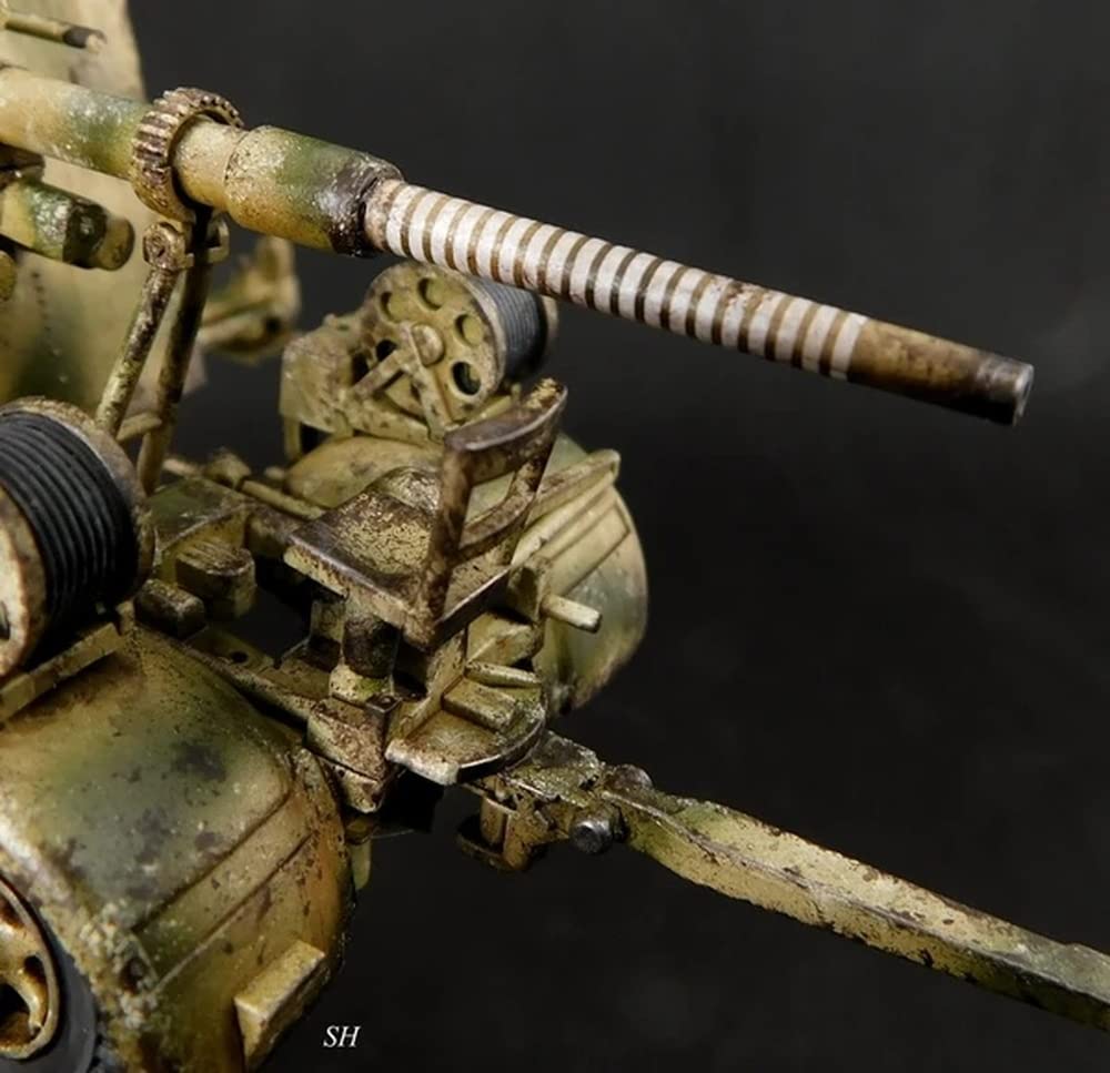 1/35 Scale 8.8cm Flak 36/37 Anti-Aircraft Gun Model Kit with SdAh 202 Trailer & Crew Figures - WW2 German Military Diorama, Wargaming & Historical Collection Display