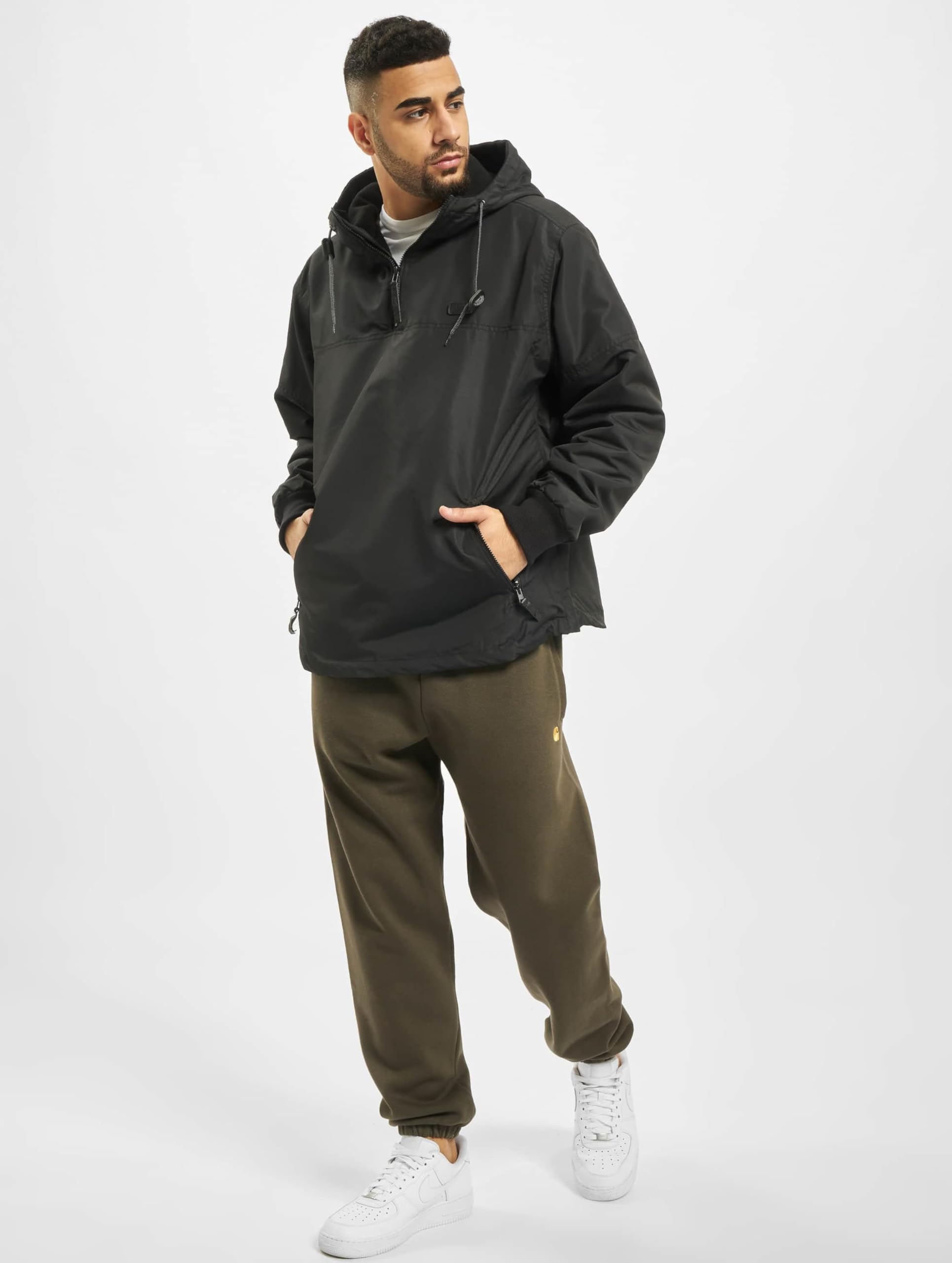 Men's Lightweight Waterproof Windbreaker Jacket - Olive Green Outdoor Hiking & Running Coat for Active Lifestyle