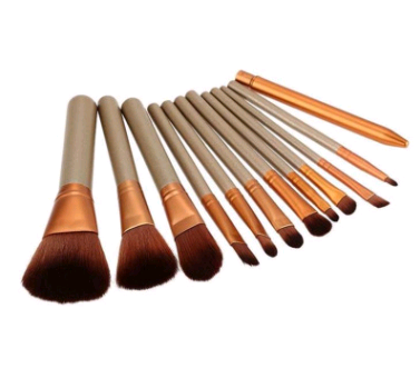 12-Piece Professional Makeup Brush Set with Iron Box - Soft Bristles for Foundation, Blending, Contouring - Perfect for Home, Travel & Professional Makeup Artists