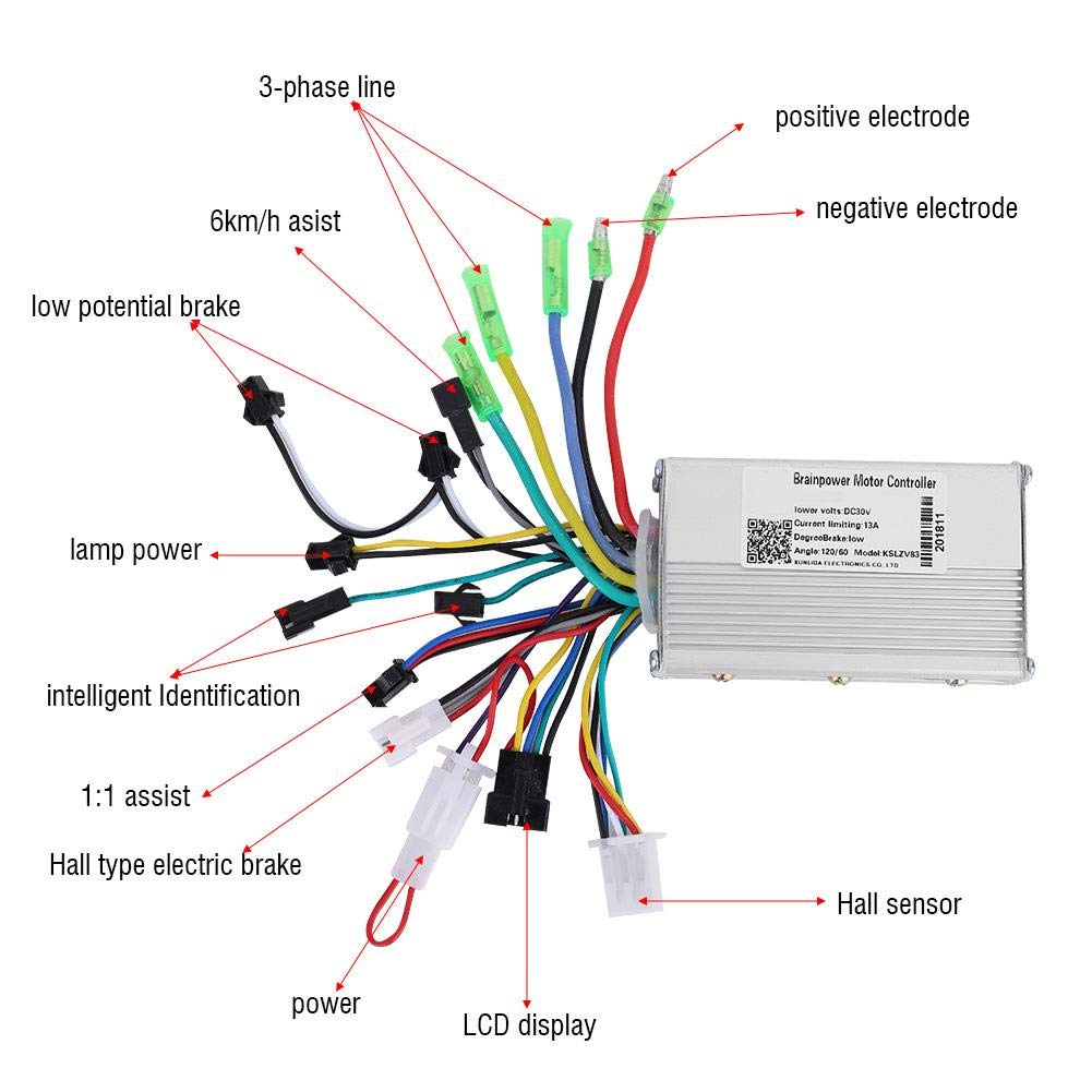 VGEBY1 60V E-Bike Controller with LCD Display - Electric Scooter Speed Controller & Shift Switch Accessory for Electric Bikes and Scooters - Perfect for Commuting, Off-Roading and Urban Transportation