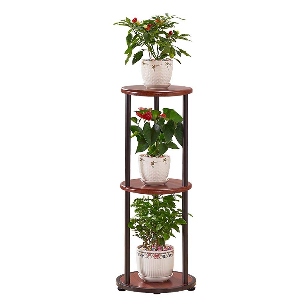 3-Tier Wooden Plant Stand for Indoor & Outdoor Use - Flower Pot Holder Display Shelf for Garden, Patio, Home Decor (Brown) - Perfect for Living Room, Balcony, and Office Plants