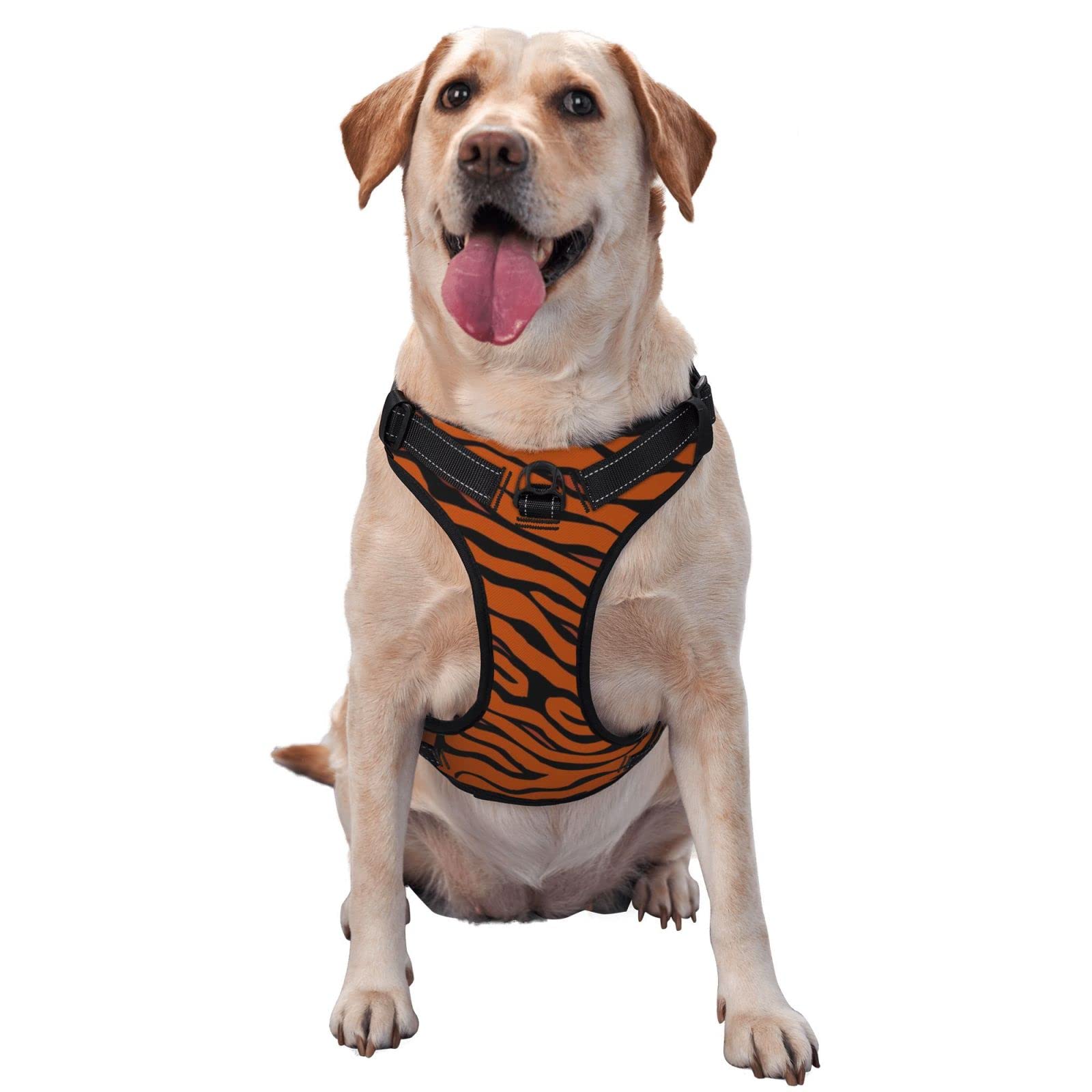 Dog Vest No Pull Dog Safety Harness with Leash Clip Set - Reflective Breathable Adjustable Pet Vest for Puppy Training & Walking - Perfect for Outdoor Adventures, Night Walks & Pet Safety