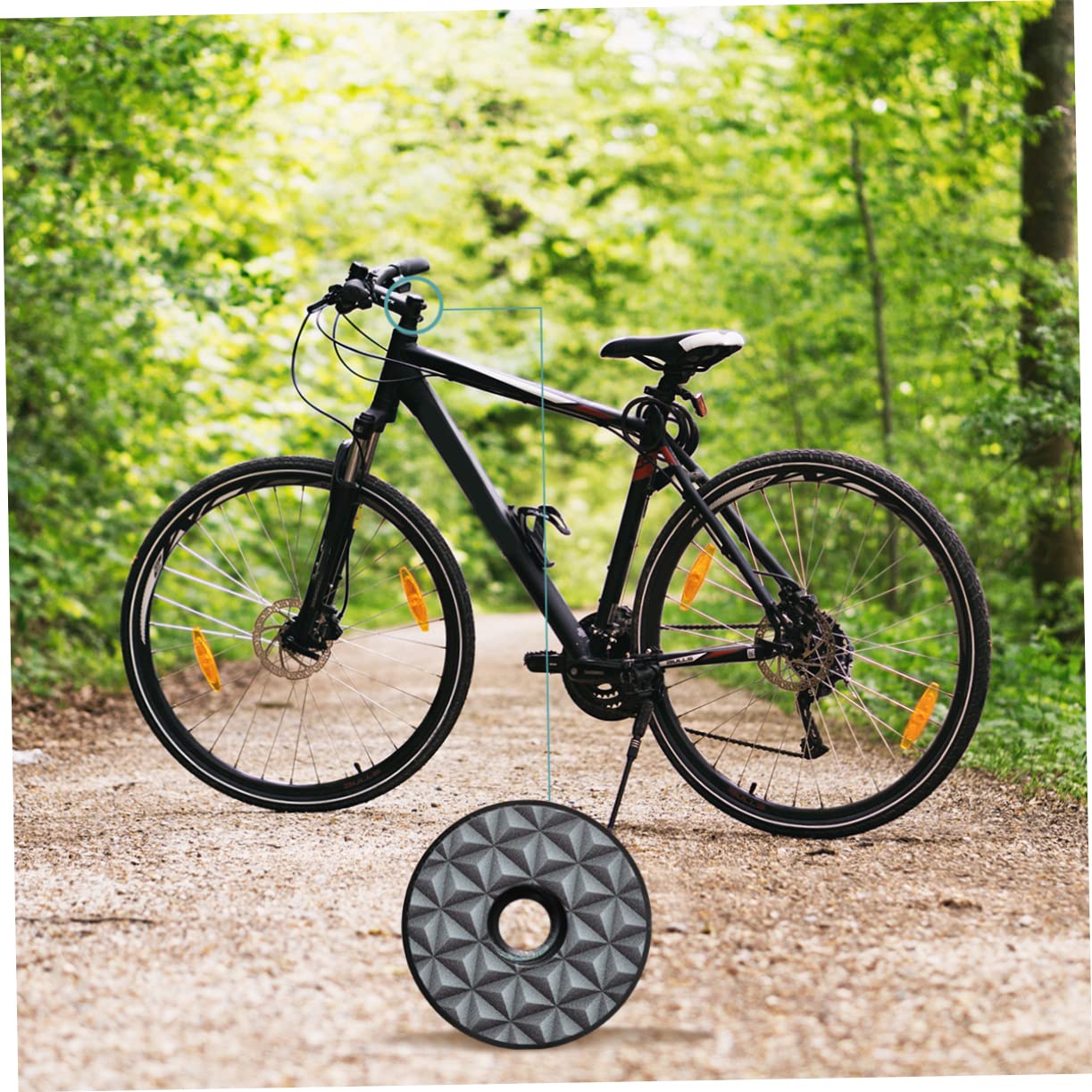 Yardwe 3 Pack Aluminum Alloy Bike Fork Headset Cap - High Strength MTB/Road Bicycle Headset Cover for Mountain & Commuter Bikes - Perfect for Cycling Maintenance & Bike Upgrades