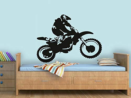YttBuy Dirt Bike Wall Decals - Premium Motocross Stickers for Boys Room, Garage & Man Cave - High-Quality Vinyl Wall Art for Motorcycle Lovers & Racing Fans - Perfect for Bedroom, Office & Game Room Decor