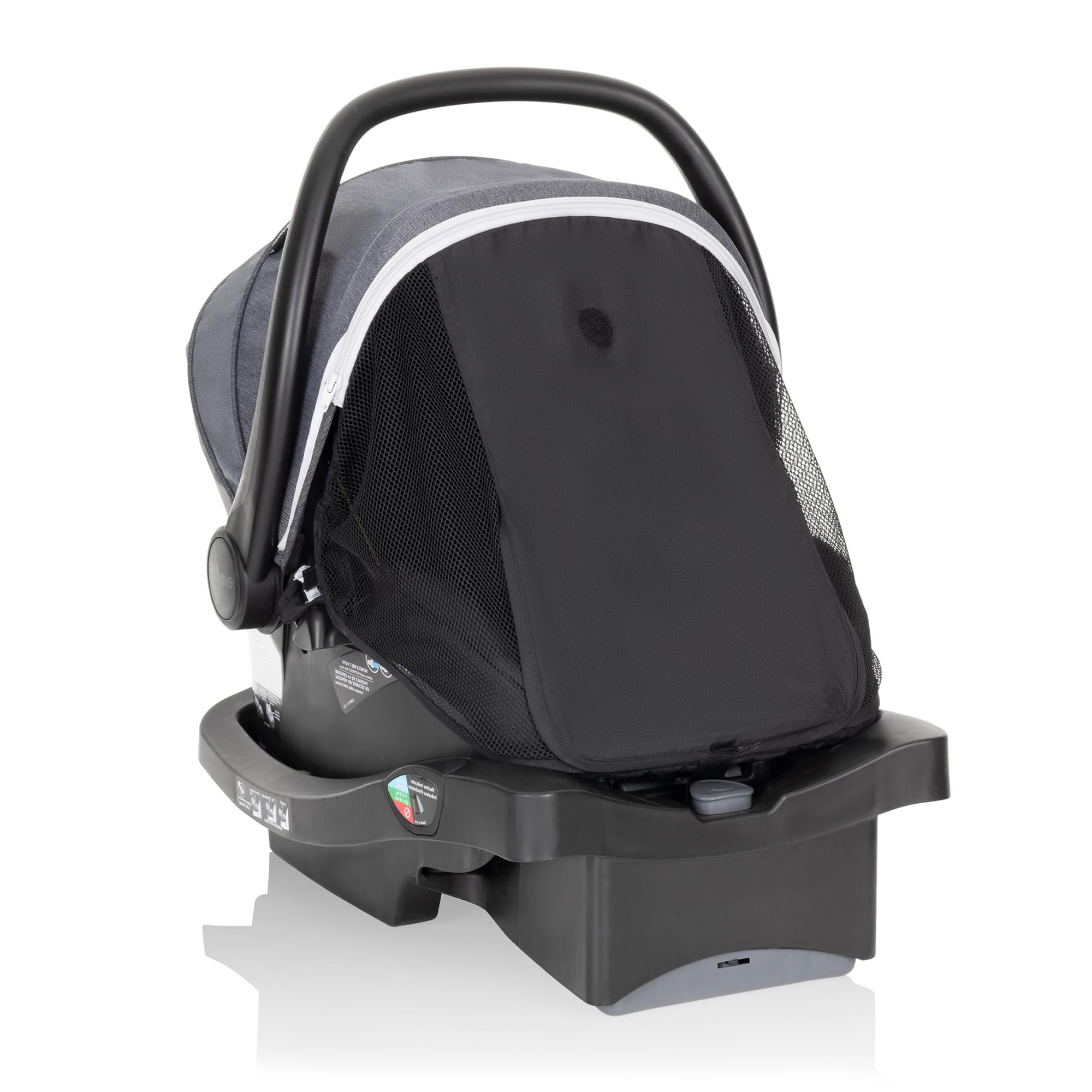 Evenflo Pivot Vizor Modular Reversible Stroller Travel System with LiteMax Infant Car Seat - 6 Adjustable Modes, Chasse Black | Lightweight Baby Stroller for Newborns to Toddlers | Perfect for Travel, Shopping & Daily Walks