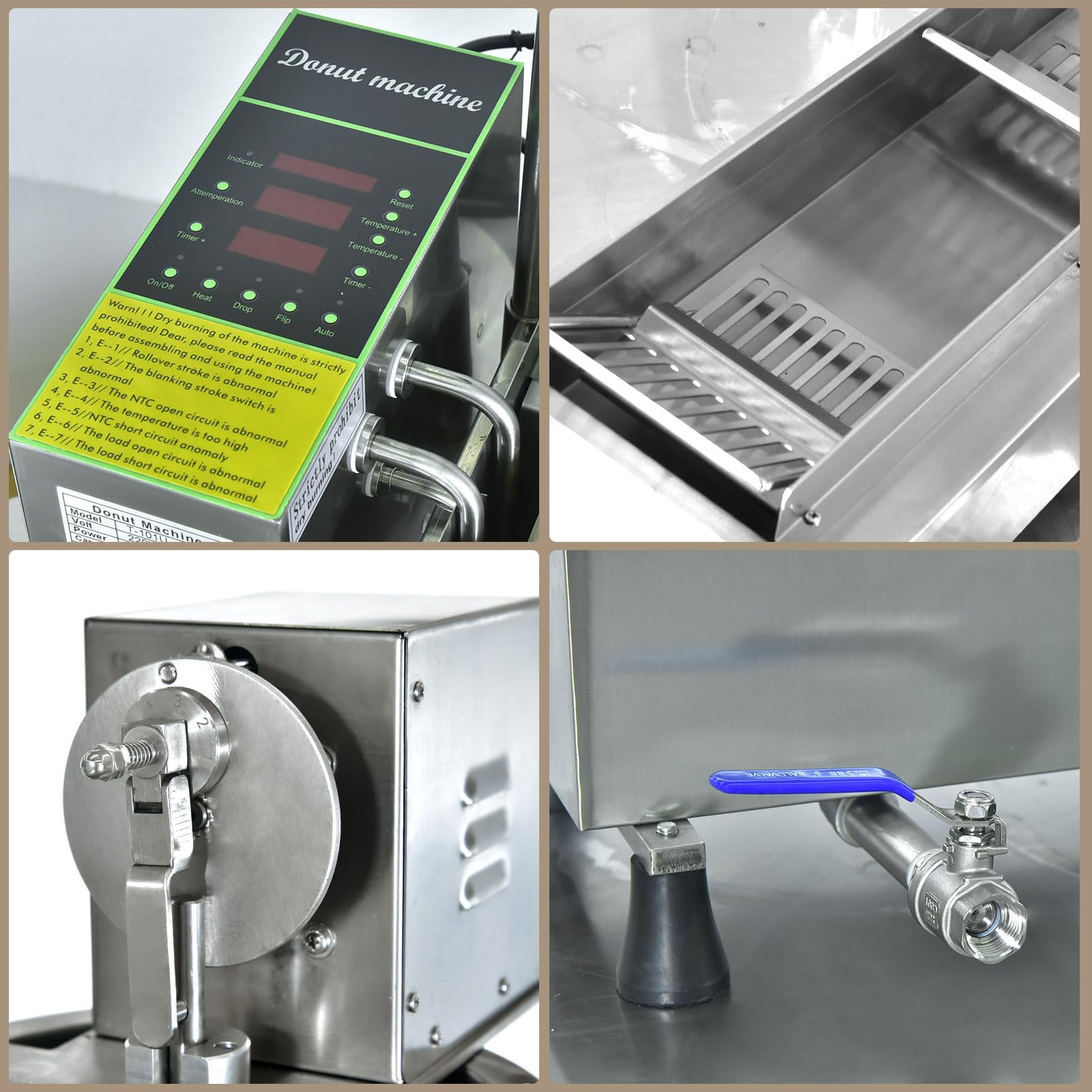 Commercial Donut Maker Machine - Automatic Timer & Counting, Flipping & Dropping - Perfect for Bakeries, Cafes, and Home Use