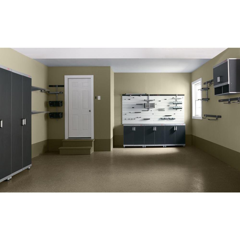 Rubbermaid FastTrack Rail Heavy Duty Large Shelf Organizer System - 50 lb Capacity for Garage, Laundry Room & Pantry Storage - Perfect for Cleaning Supplies, Garden Tools & Household Organization