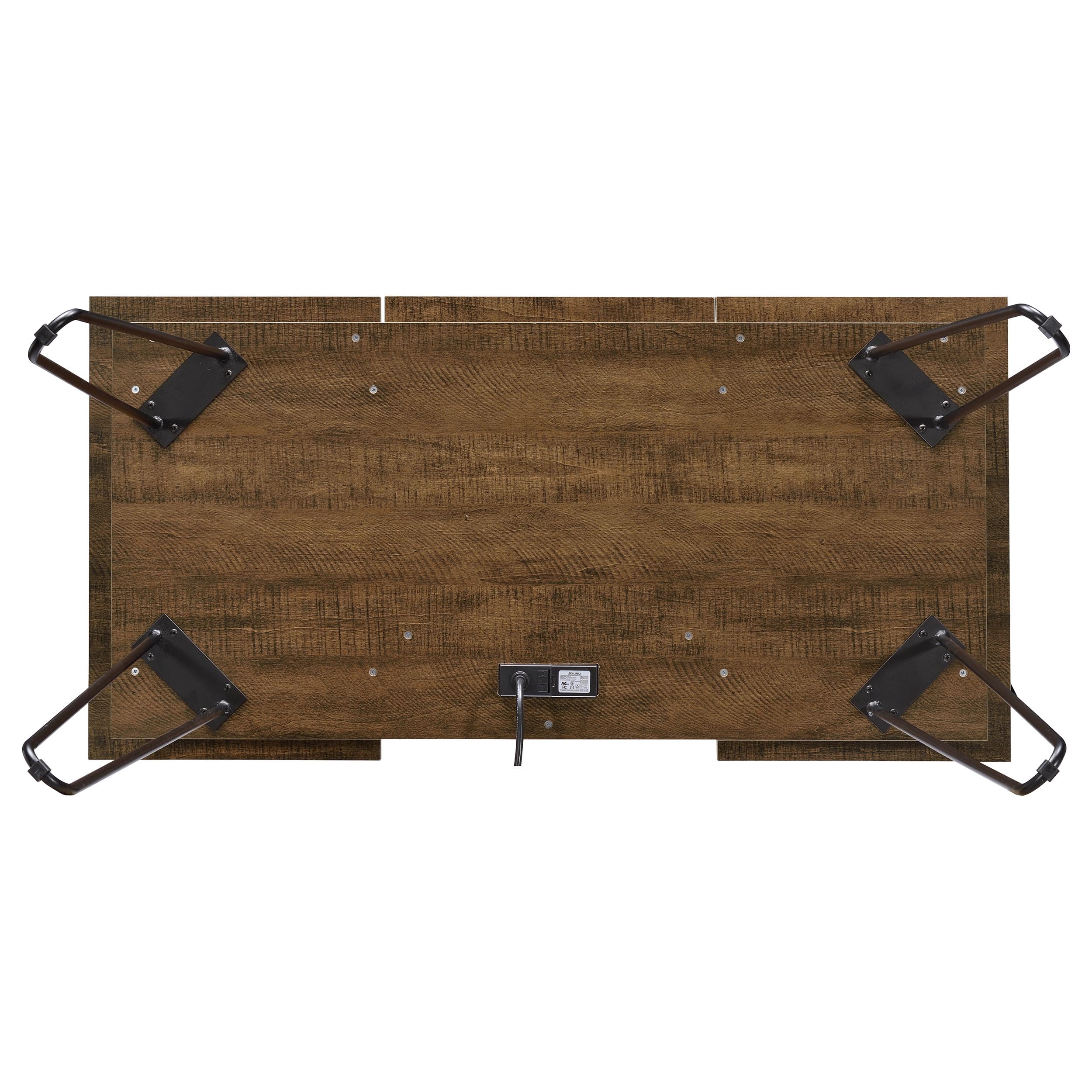 Coaster Furniture Sheeran 4-Drawer Writing Desk with Hidden Storage - Rustic Amber Finish - 47.25