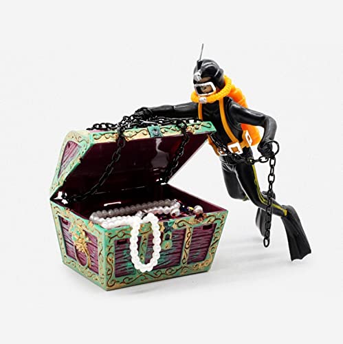 Treasure Hunter Diver Action Figure - Unique Underwater Decor for Fish Tanks & Aquariums | LJFFJL-3006 | Perfect for Home, Office & Kids' Aquarium Themes