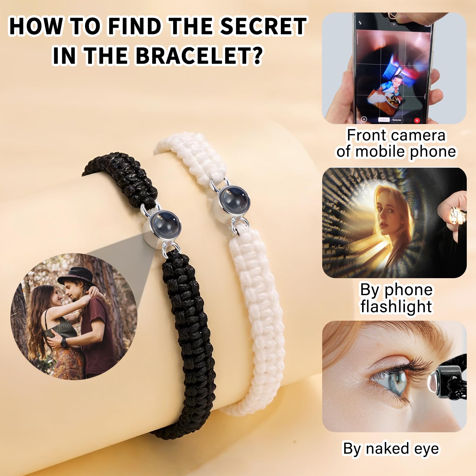 Custom Photo Bracelet for Women - Personalized Engraved Memorial Jewelry with Picture Inside, Unique Valentines Gift for Wife & Girlfriend - Perfect for Anniversaries, Birthdays & Special Occasions