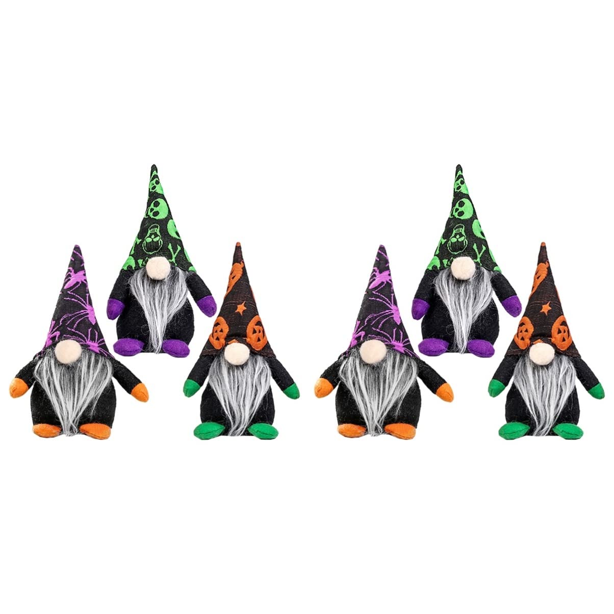 6 Pack Halloween Gnomes Plush Dolls - Scary Faceless Gnome Decorations for Halloween Party, Home & Yard Decor | Spooky Gift for Kids & Adults