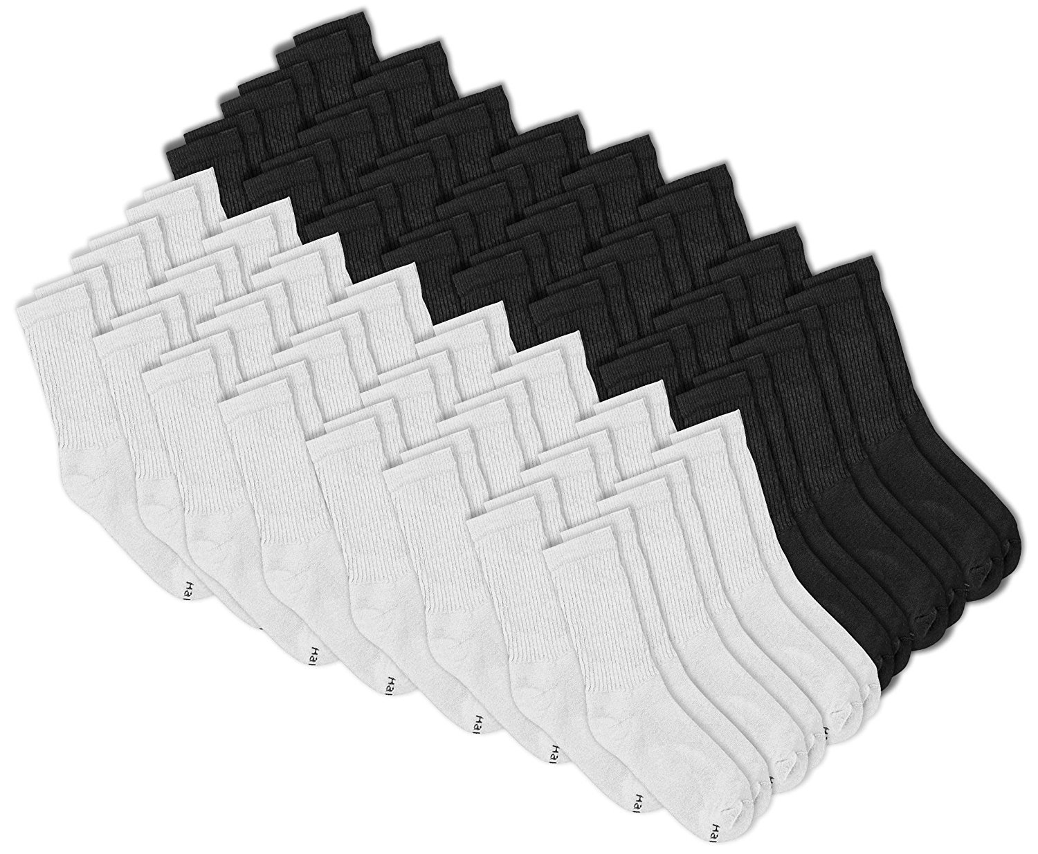 Hanes Men's Cotton Crew Socks 6-Pack - Soft Comfortable Athletic Socks for Everyday Wear, Workout & Casual Outfits