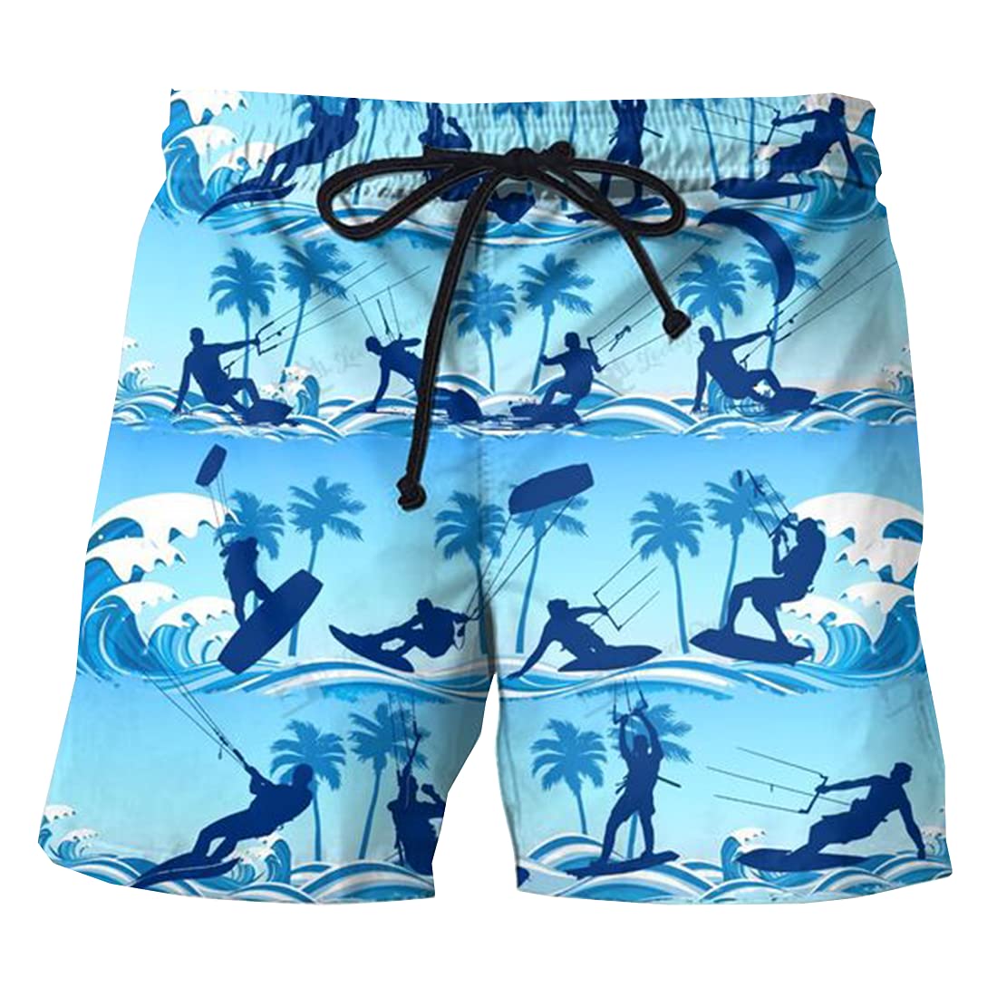 **Men's Holiday Swim Trunks - Quick-Dry Beach Shorts with Drawstring for Swimming & Summer Activities - Perfect for Pool, Beach & Vacation**