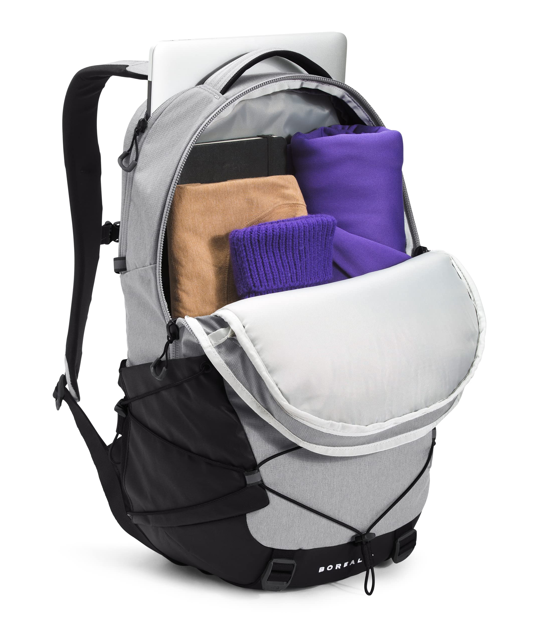 THE NORTH FACE Borealis Commuter Laptop Backpack - Water-Resistant Travel & Work Bag for Men & Women, Meld Grey Dark Heather/TNF Black, One Size - Perfect for Office, College & Outdoor Adventures