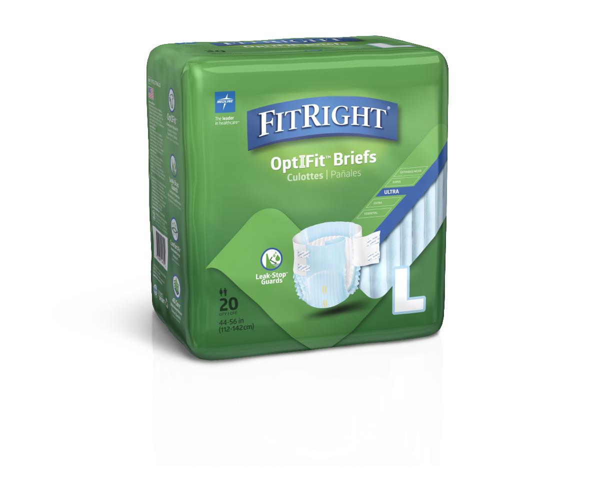 FitRight Ultra Absorbent Incontinence Briefs for Adults - Maximum Protection Overnight & Daytime Use - Comfortable & Disposable Underwear for Active Lifestyles - Ideal for Travel, Work & Home Care