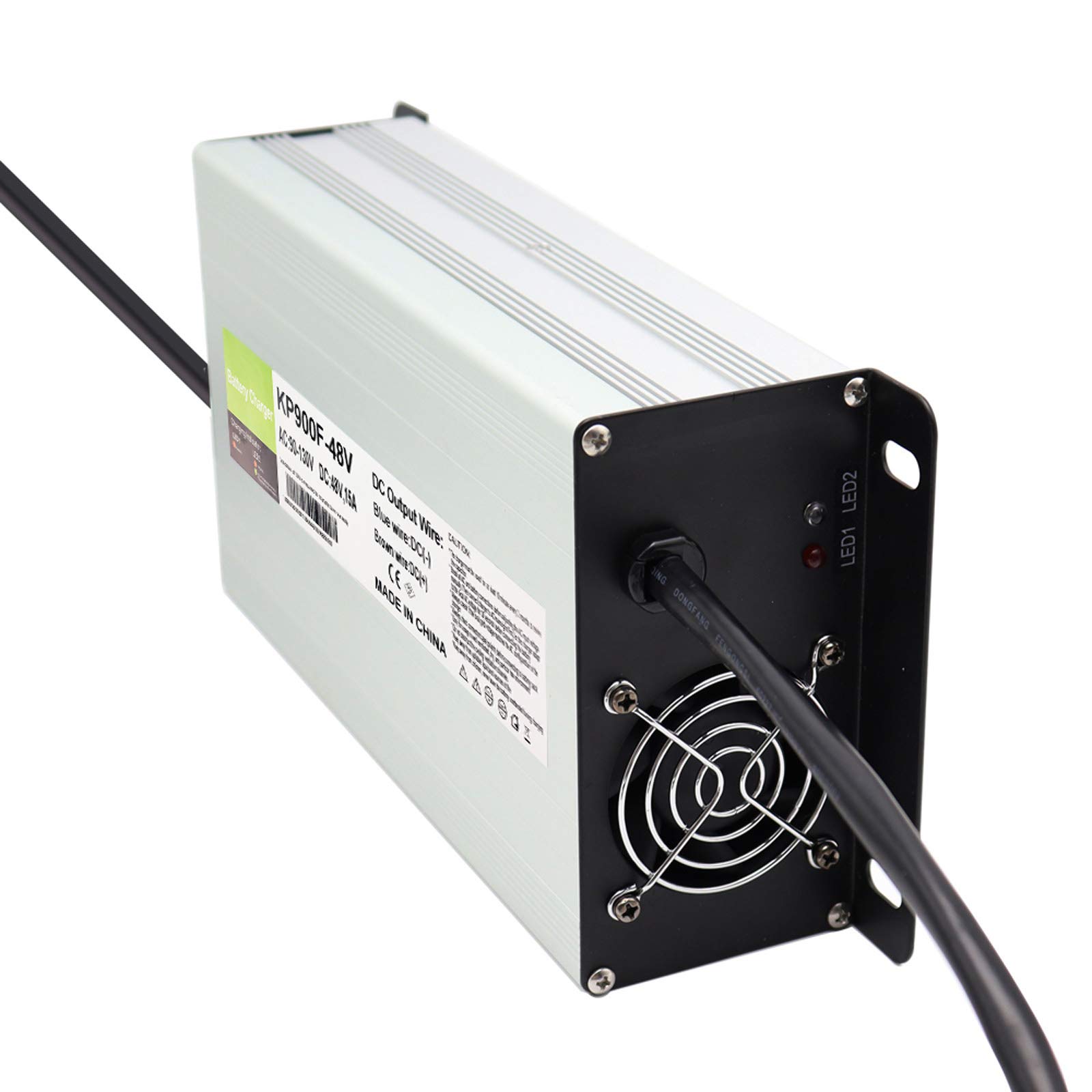 48V 15A Golf Cart Battery Charger for Club Car with 3-Pin Round Plug - Fast Charging for Golf Carts, Electric Vehicles & Outdoor Power Equipment