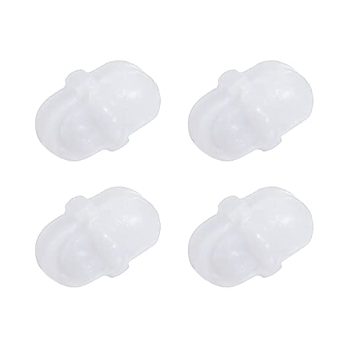 MECCANIXITY 6mm PTFE Coated Magnetic Stir Bars (Pack of 4) - White Ring-Shaped Lab Stirrers for Chemical Mixing & Laboratory Experiments - Perfect for Beakers, Flasks & Science Projects