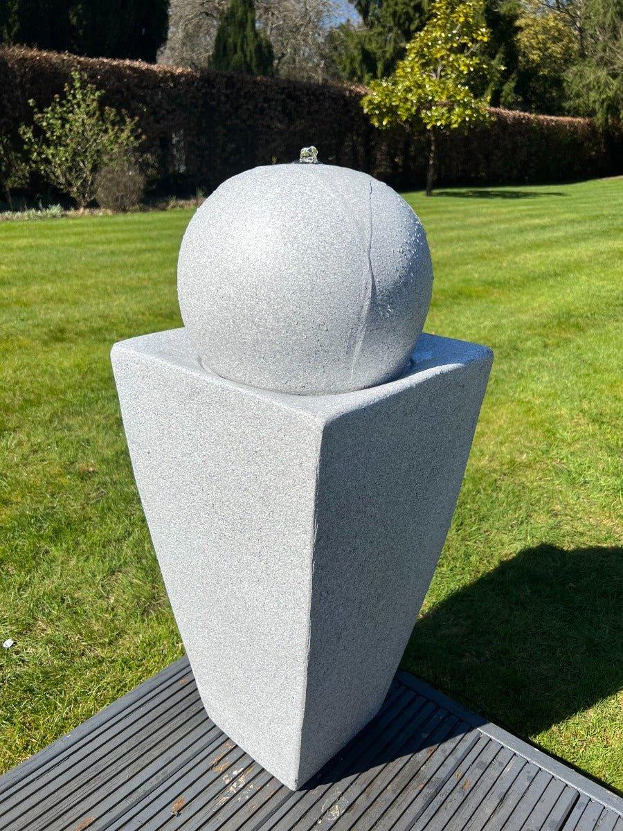 Solar Powered White LED Round Ball Vase Light - Outdoor Garden Decor, Patio, Pathway, and Landscape Lighting for Home & Yard