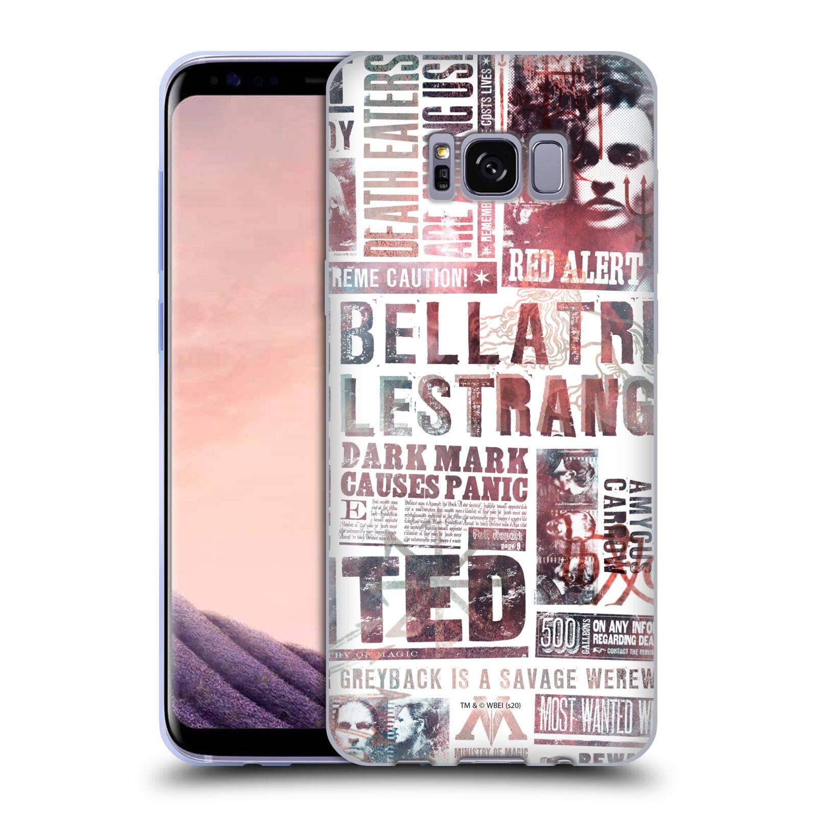 Harry Potter Bellatrix Lestrange Deathly Hallows XXV Case for Samsung Galaxy S8 - Soft Gel Protective Phone Cover for Fans, School, Work, and Everyday Use