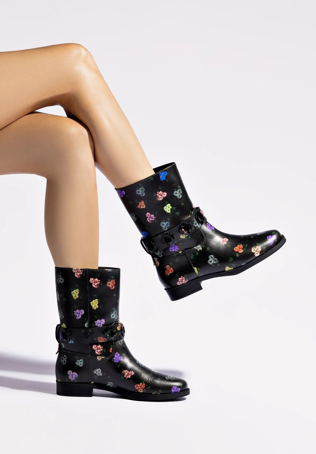 Larroudé x Libertine Milan Flat Bootie in Antique Primrose - Stylish Women's Ankle Boots for Fall & Winter Fashion, Perfect for Office, Date Night and Casual Outfits