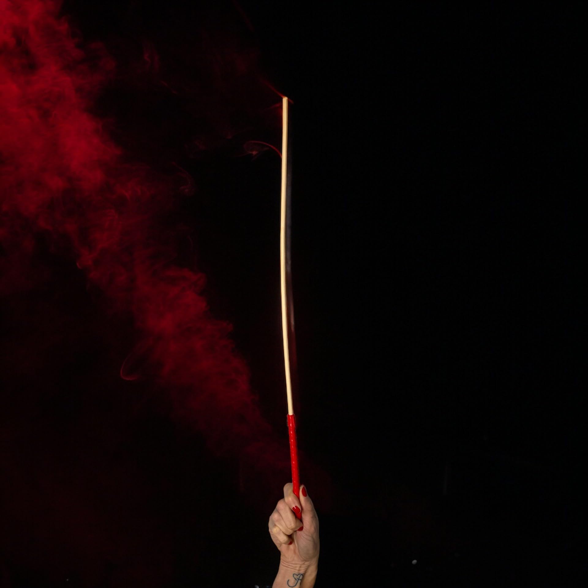 Premium Flexible Rattan Cane Spanking Whip - Sensory Impact Toy with Red Woven PU Leather Handle for BDSM, Adult Play & Sensation Exploration | Perfect for Bedroom Bondage, Couples Play & Sensory Stimulation