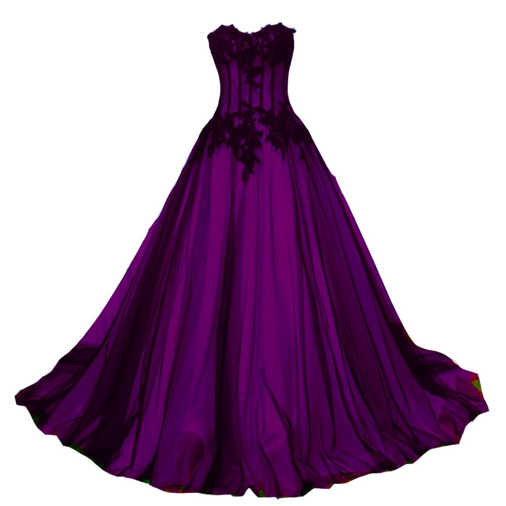 Kivary® Elegant Black and Champagne Lace Gothic Prom Dress for Women - Perfect for Evening Gala, Wedding Guest, or Formal Occasions