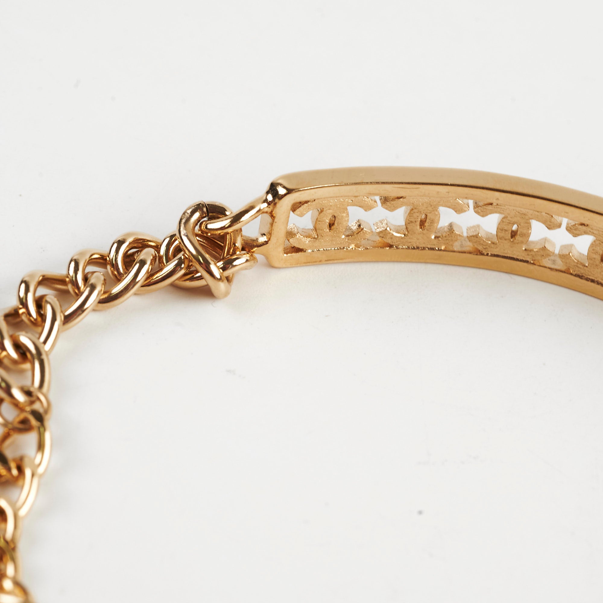 Chanel 22A Gold Plated Choker Necklace - Elegant Costume Jewelry for Women, Perfect for Parties, Weddings & Evening Events