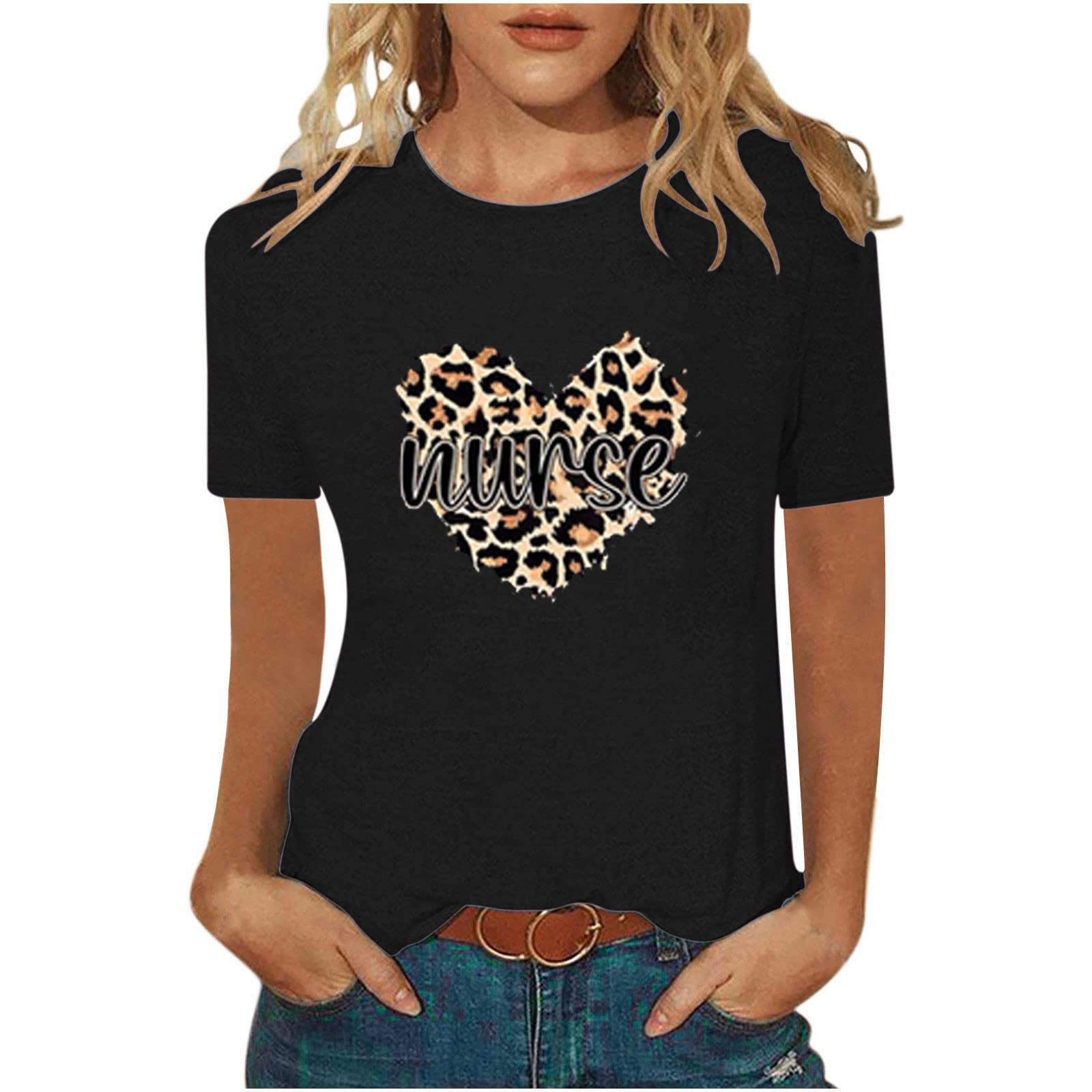 Funny Printed Women's Summer Casual T-Shirts - Fashion Graphic Tees & Comfortable Blouse Tops for Everyday Wear, Beach Outings & Weekend Hangouts