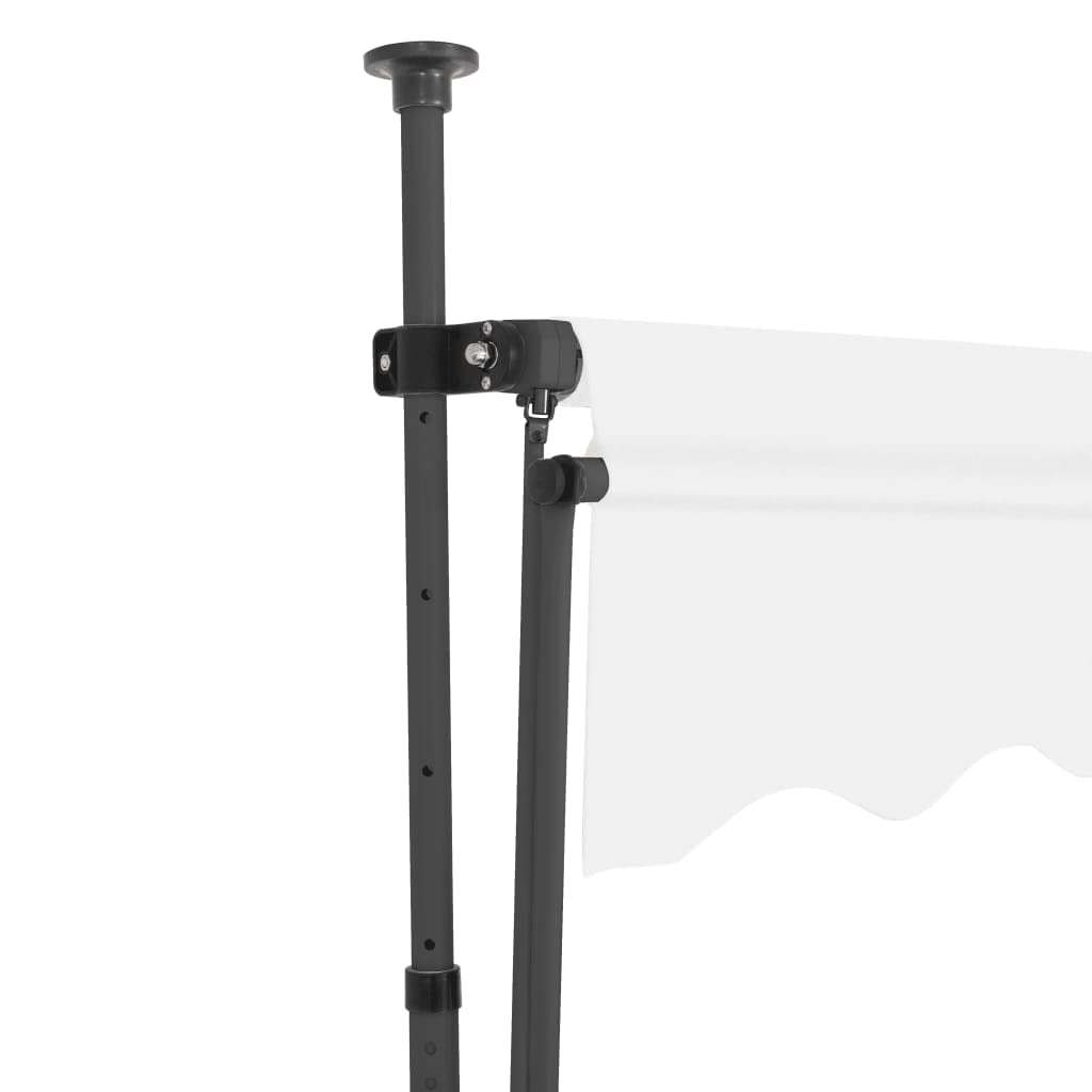 vidaXL Manual Retractable Awning with LED Lights, 118.1 Inch Cream - Perfect for Patio, Deck, and Outdoor Shade Cover