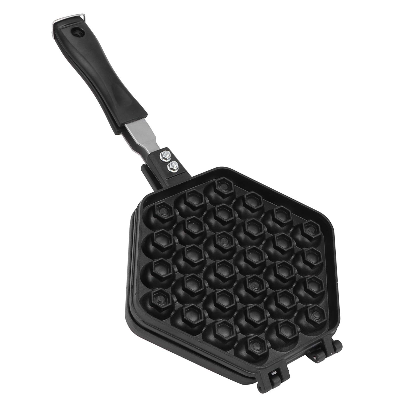 Qioniky Egg Puff Mold Pan - Commercial Grade Egg Puff Maker for Tea Houses, Cafes & Home Kitchens - Durable Non-Stick Waffle Maker for Gas Stove - Perfect for Breakfast, Desserts & Party Snacks