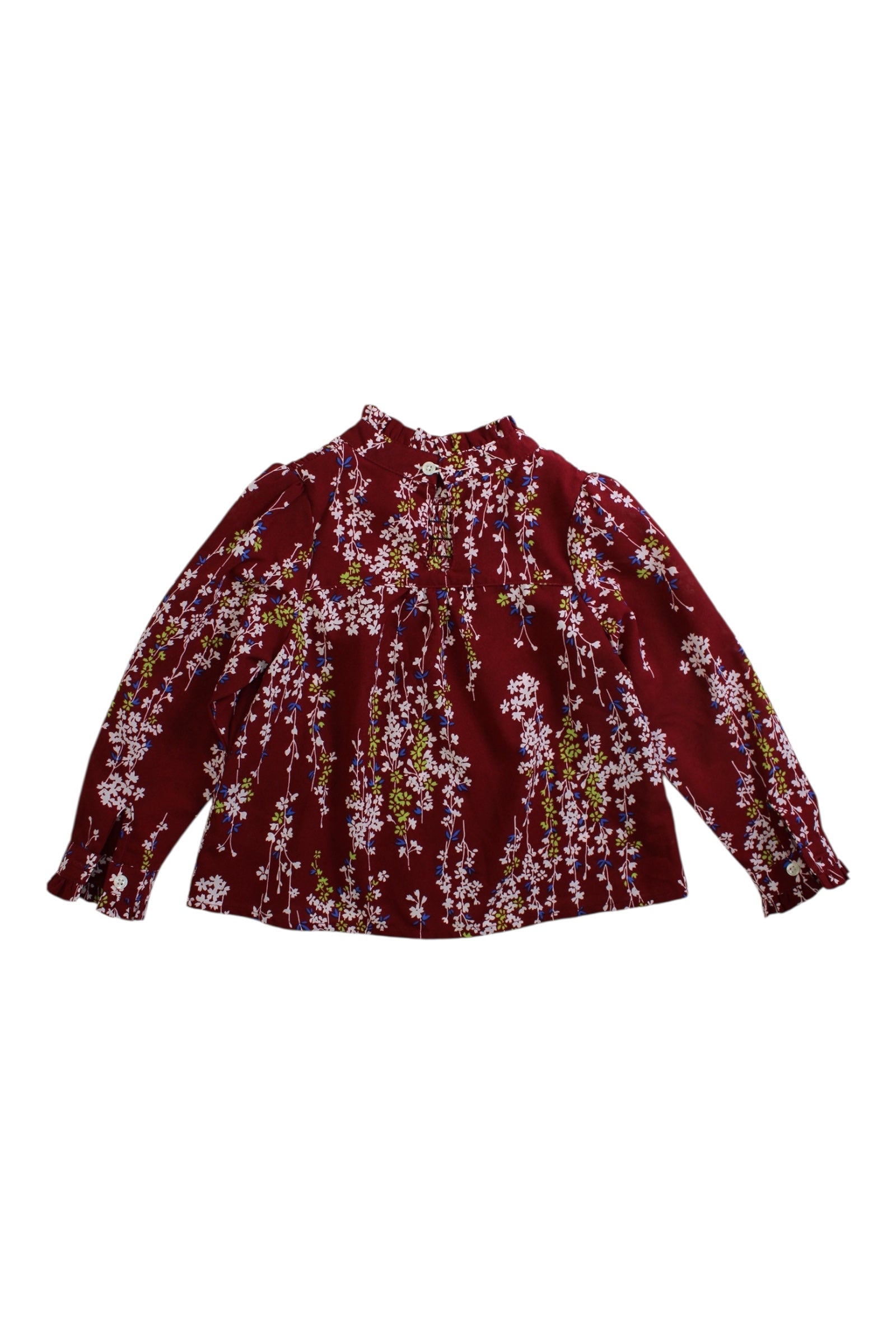 Ponpoko Floral Long Sleeve Top for Toddlers Girls 3T - Cute Spring Outfit for Playdates & Family Photos