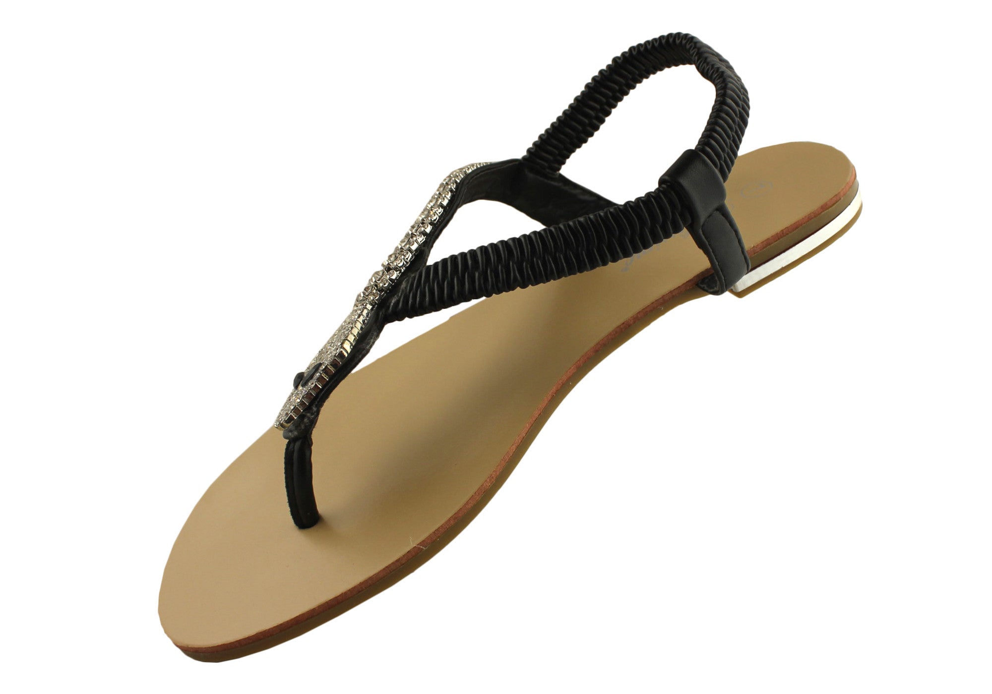 Bellissimo Women's Snake Print Summer Sandals with Diamante Accents - Perfect for Beach, Vacation, and Casual Outings