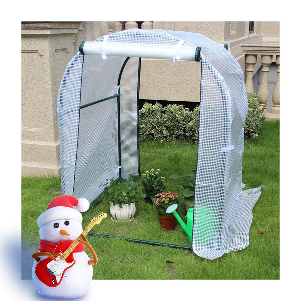 Premium Walk-in Greenhouse with Double Zipper Doors - Durable Steel Frame for Garden & Farmhouse (White, 150x120x150cm) - Perfect for Seed Starting, Plant Protection & Year-Round Gardening
