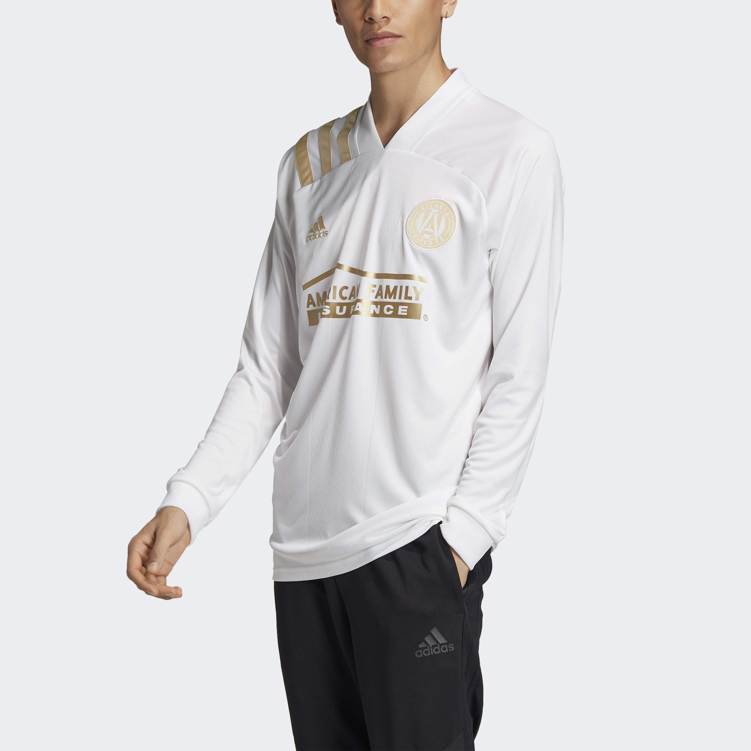 Adidas 20-21 Atlanta FC Home Jersey Long Sleeve for Men - Authentic Soccer Jersey for Fans & Players - Perfect for Matchdays, Training & Casual Wear