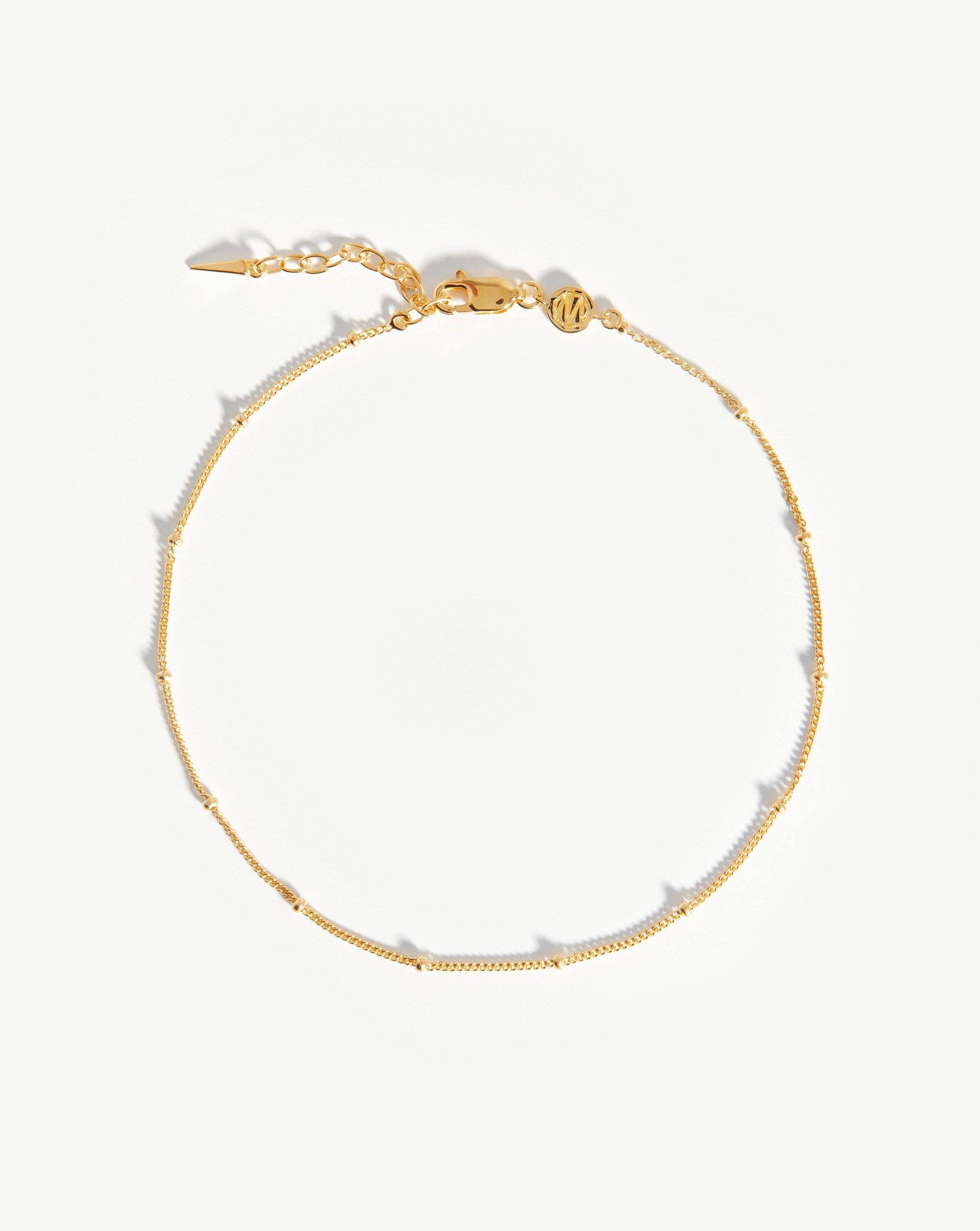 Bobble Chain Anklet | 18k Gold Vermeil Ankle Bracelet for Women | Perfect for Beach, Summer & Boho Style Outfits
