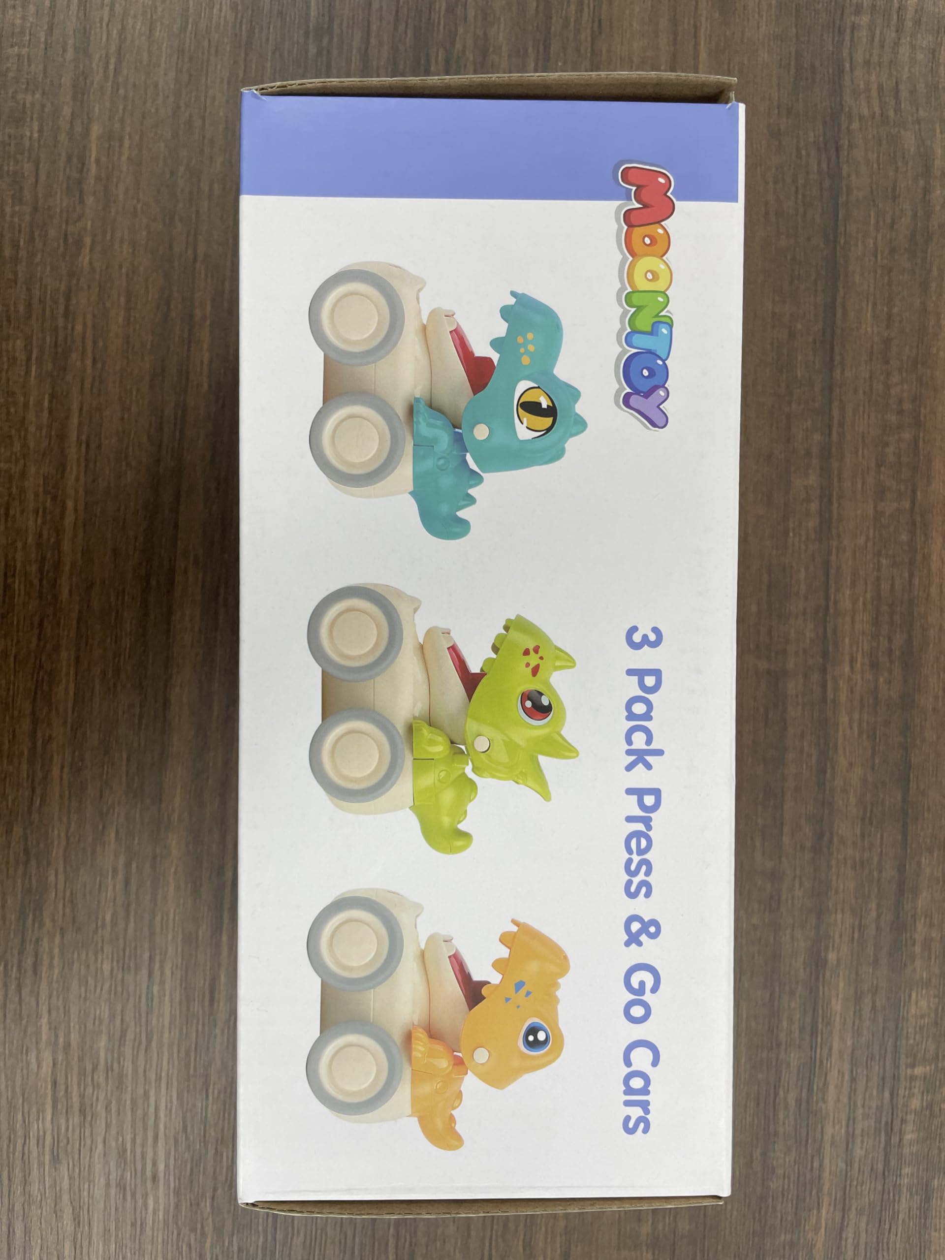 MOONTOY Baby Dinosaur Push and Go Car Toys for 1-3 Year Old Boys & Girls - Toddler Learning Toys for Ages 1-2 - First Birthday Gifts & Easter Basket Stuffers - Perfect for Playtime, Early Learning & Sensory Development