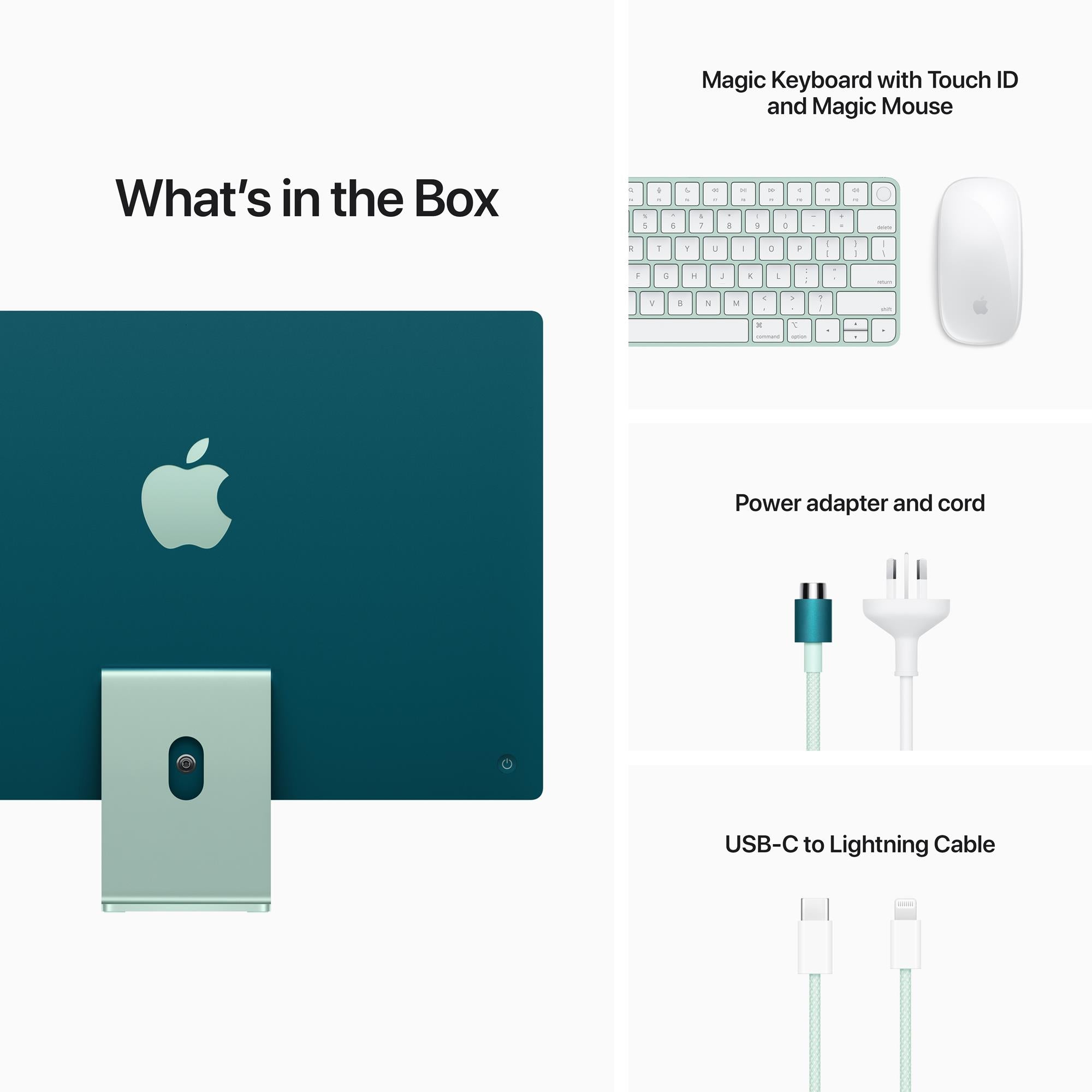 Apple iMac 24-inch (2021) with 4.5K Retina Display, M1 Chip, 8-Core GPU, 256GB SSD in Green - Perfect for Home Office, Graphic Design & Creative Work