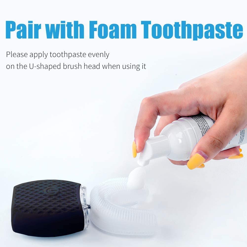 Ultrasonic Automatic Electric Toothbrush with 30-Minute Timer & Wireless Charging - 360° Teeth Whitening Brush for Travel & Home Use - Perfect for Sensitive Teeth & Oral Care Routine