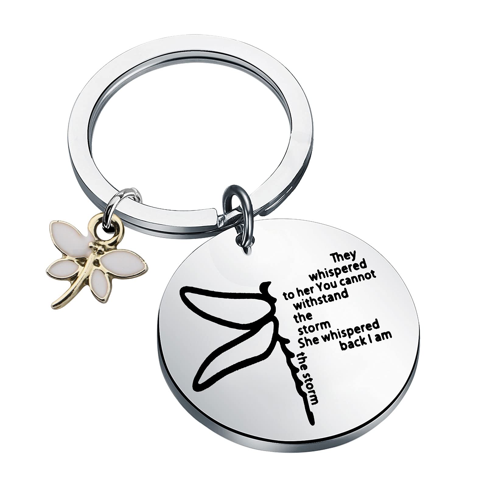 Inspirational Dragonfly Keychain - 