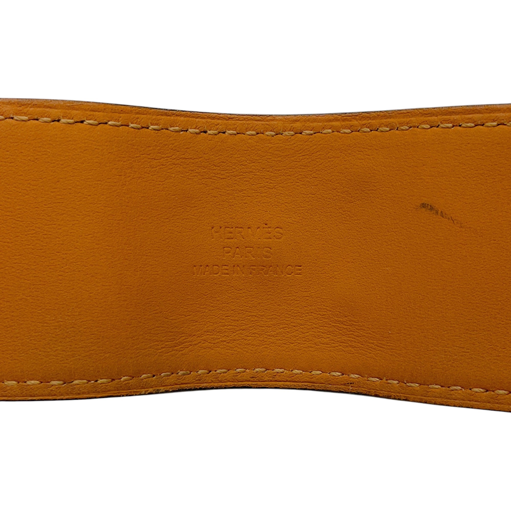 Hermes 2010 Brown & Gold Collier de Chien Leather Bracelet for Women - Luxury Designer Cuff Bangle for Parties, Weddings & Special Occasions